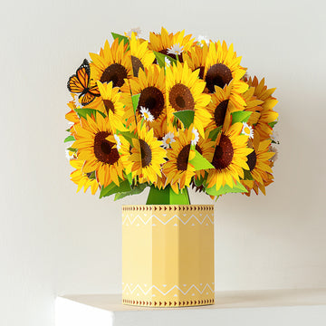 Sunflower Paper Bouquet Flower Bouquet Card