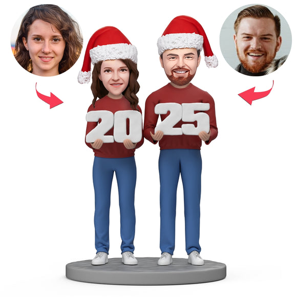 2024 Christmas Gift Happy New Year Custom Bobblehead with Engraved Text