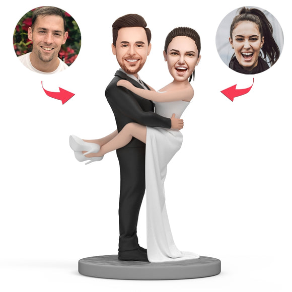 Wedding Pose Custom Bobblehead With Engraved Text