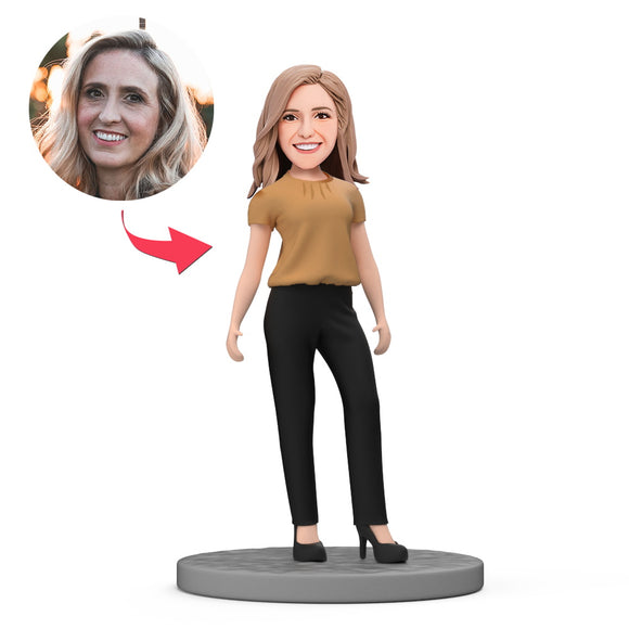 Casual Outfit Bobbleheads for Mom Custom Bobbleheads with Engraved Text