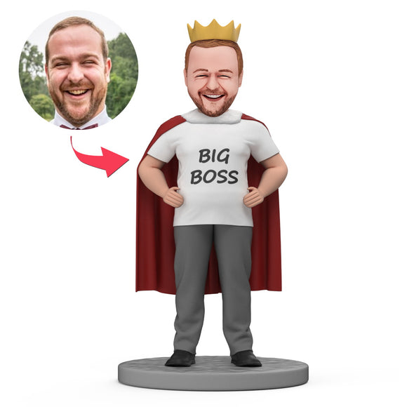 Boss's Day Gift Custom Bobblehead Big Boss With Crown