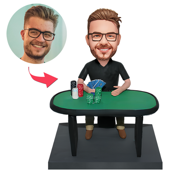 Custom Bobblehead Gambler Gift From Your Pictures