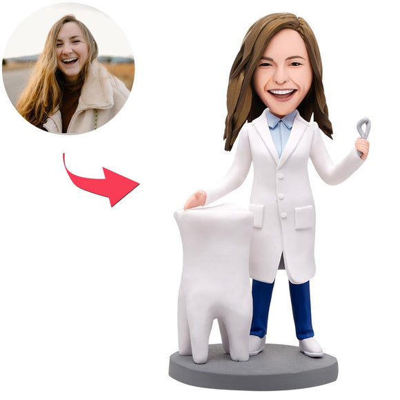 Dentist Graduation Gift Custom Bobblehead With Engraved Text