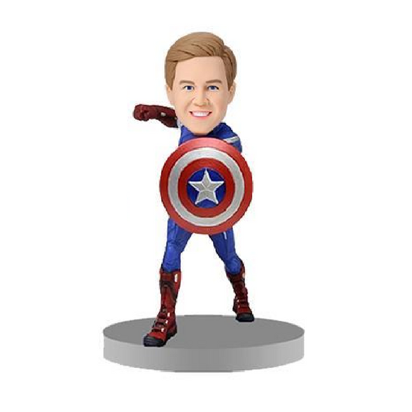 Captain America Popular Custom Bobblehead With Engraved Text
