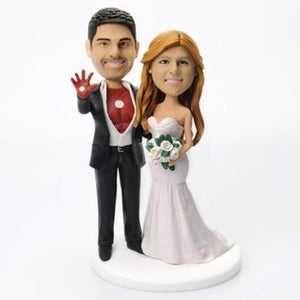Iron Man Couple Popular Custom Bobblehead With Engraved Text