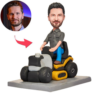 Driving Man Custom Bobbleheads With Engraved Text