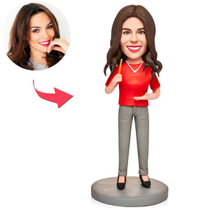 Teacher Example Of Gestures Custom Bobbleheads With Engraved Text