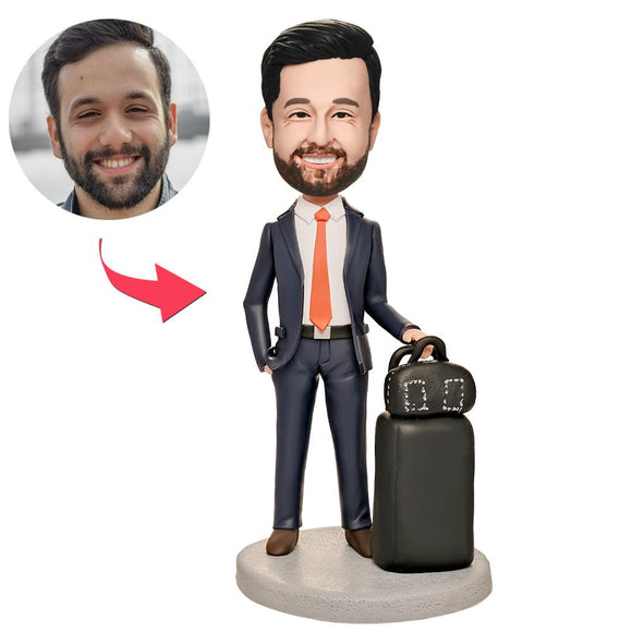 World Traveler Executive Custom Bobbleheads With Engraved Text