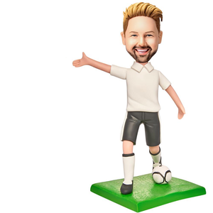 Casual Soccer Sports Men's Custom Bobblehead Engraved with Text