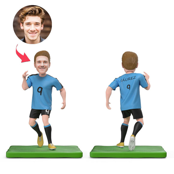 Soccer Player Suarez World Cup Star Custom Bobblehead With Engraved Text