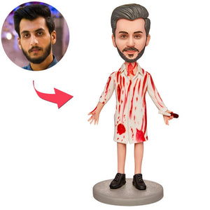 Halloween Gift Crazy Doctor Custom Bobblehead with Engraved Text