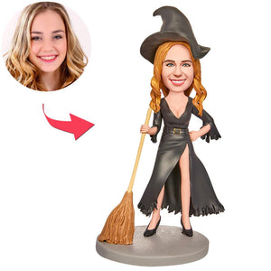 Halloween Sexy Witch Custom Bobblehead with Engraved Text