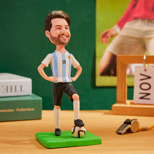 World Cup Argentina Custom Bobblehead with Engraved Text