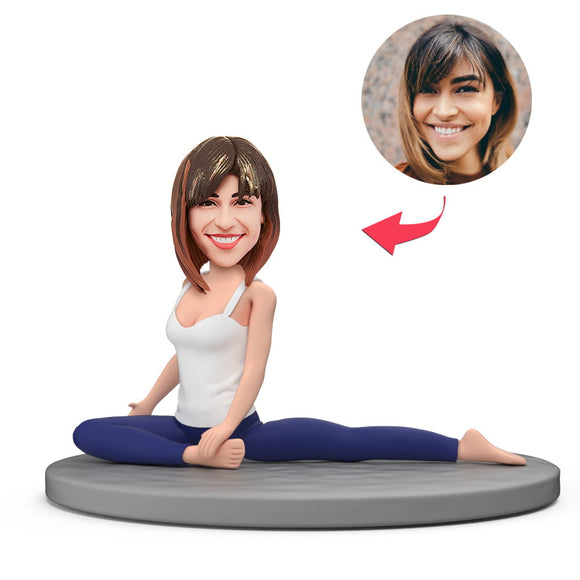 Yoga Woman Funny Gifts Custom Bobblehead with Engraved Text