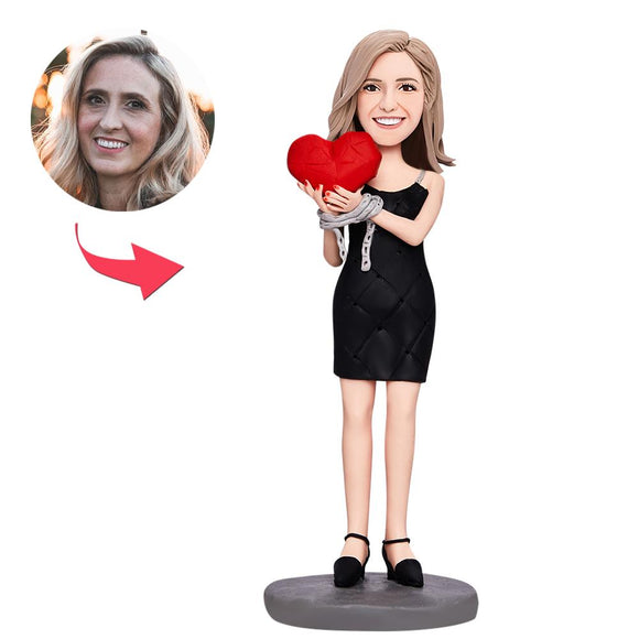 Valentines Gift Shackles of Love Custom Bobblehead with Engraved Text