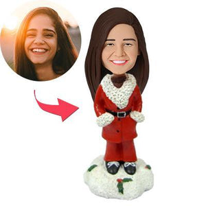 Christmas gifts Casual Woman Custom Bobblehead With Engraved Text