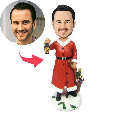 Christmas gifts Male with Lamp Custom Bobblehead With Engraved Text
