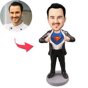 Superman Strip - Special Gift Custom Bobblehead With Engraved Text