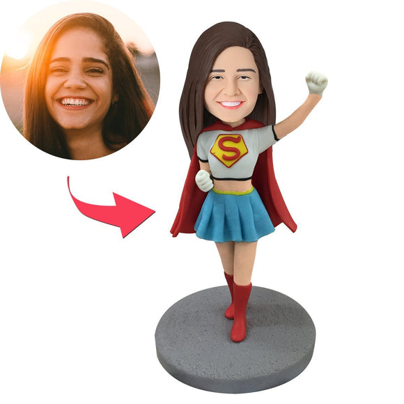 Supergirl Popular Custom Bobblehead With Engraved Text