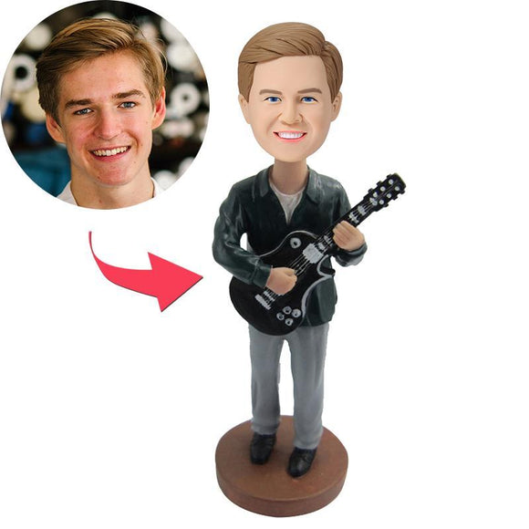 Guitarist Custom Bobblehead With Engraved Text