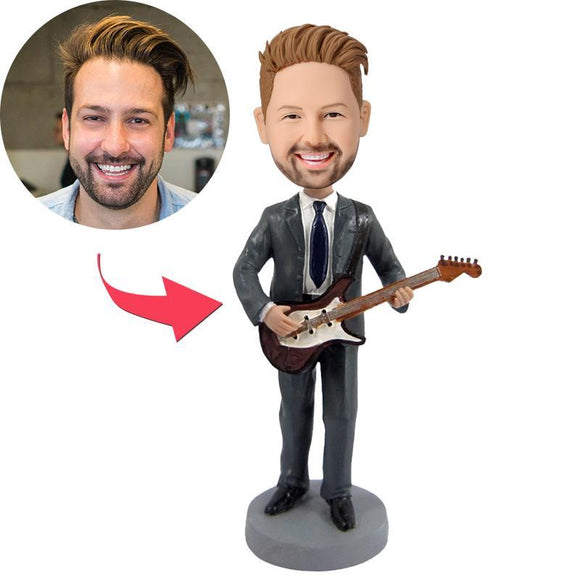 Guitar Custom Bobblehead With Engraved Text