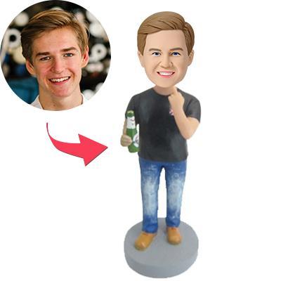 Beer Is Life Custom Bobblehead With Engraved Text