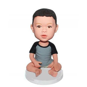 Baby Seat On The Floor Custom Bobblehead With Engraved Text