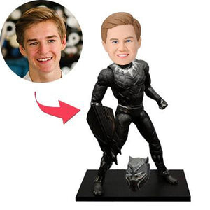 Black Panther Popular Custom Bobblehead With Engraved Text