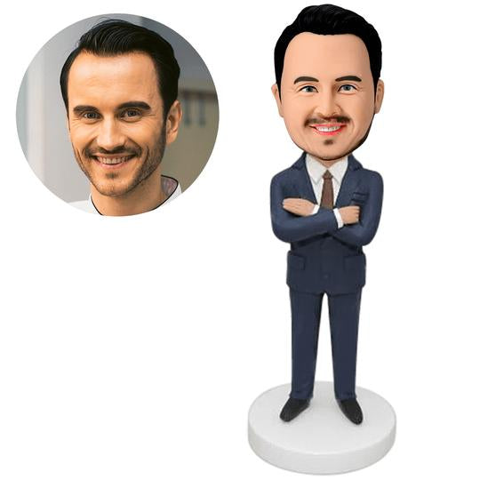 Boss's Day Gifts Businessman Custom Bobblehead With Engraved Text