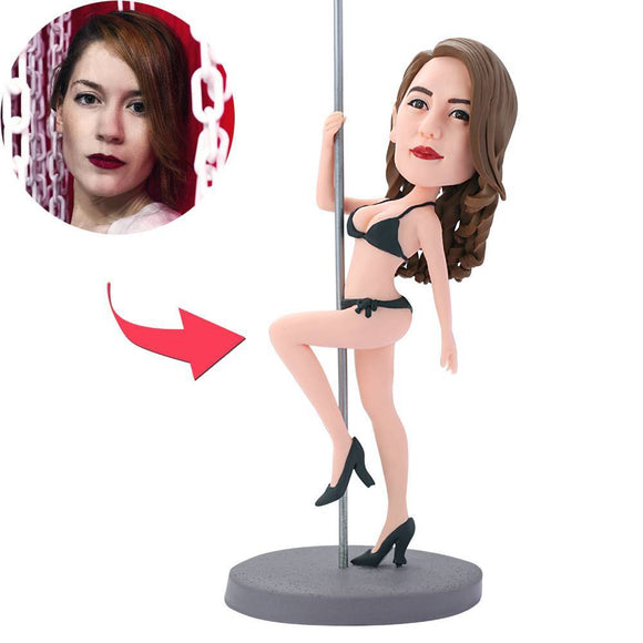 Pole Dancer Custom Bobblehead With Engraved Text
