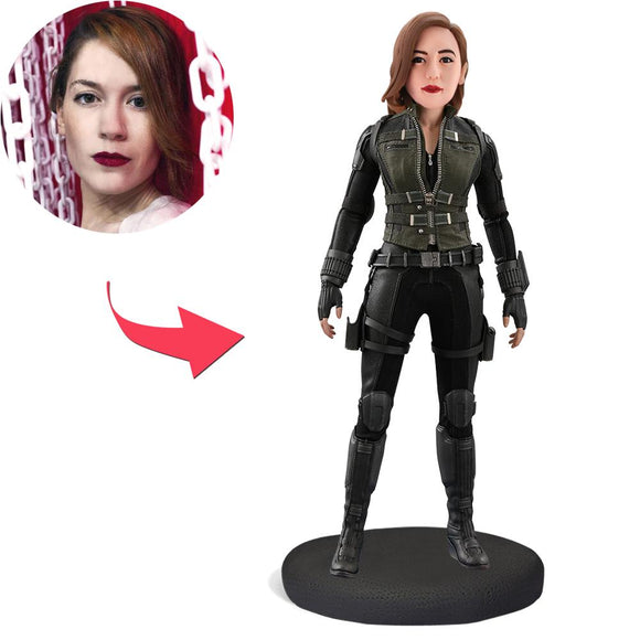 Black Widow Popular Custom Bobblehead With Engraved Text