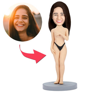 Naked Women Custom Bobblehead With Engraved Text