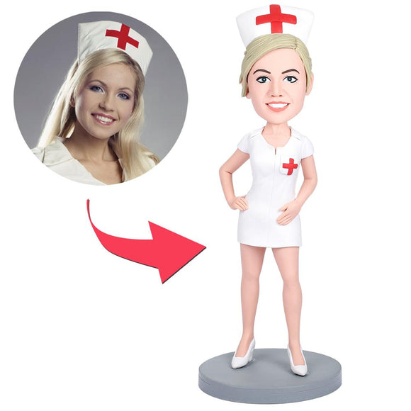 Sexy Nurse Custom Bobblehead With Engraved Text