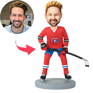 Montreal Canadians Hockey  Custom Bobblehead With Engraved Text