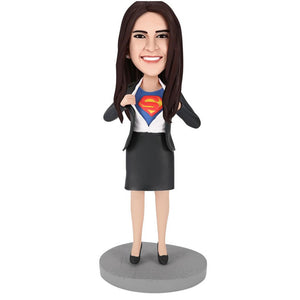Office Superwoman - B Custom Bobblehead