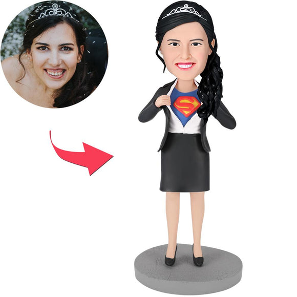 Office Superwoman - D Custom Bobblehead