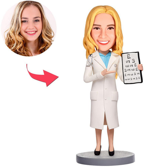 Custom Ophthalmologist Bobbleheads With Engraved Text