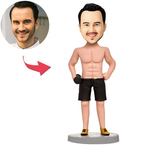Fitness Man Custom Bobbleheads With Engraved Text