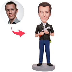 Master Holding Pliers Custom Bobbleheads With Engraved Text