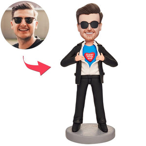 Super Husband Custom Bobbleheads With Engraved Text