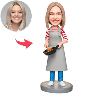 Cooking Mom Custom Bobbleheads With Engraved Text