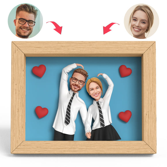 Valentines Gift Uniforms Couple Clay Figure Frame Gifts