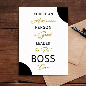 THE BEST BOSS EVER Gifts Card